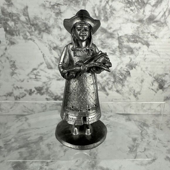 2009 Michael Ricker Dutch Netherlands Pewter Figurines Boy & Girl Holding Tulips - Picture 8 of 13
